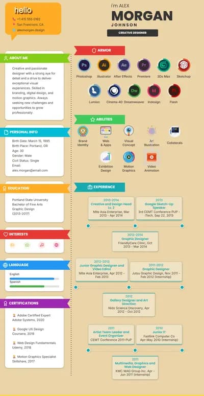 Creative Resume - Colorful