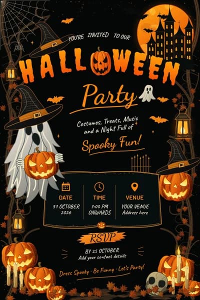Haunted Halloween Party Invitation