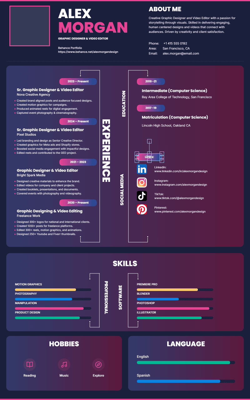 Infographic Resume preview