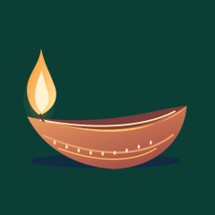 Terracotta diya