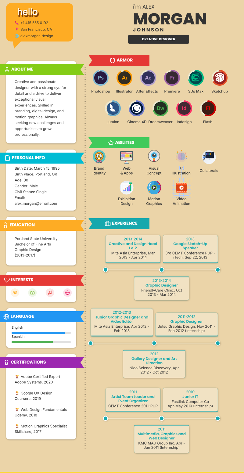 Creative Resume - Colorful