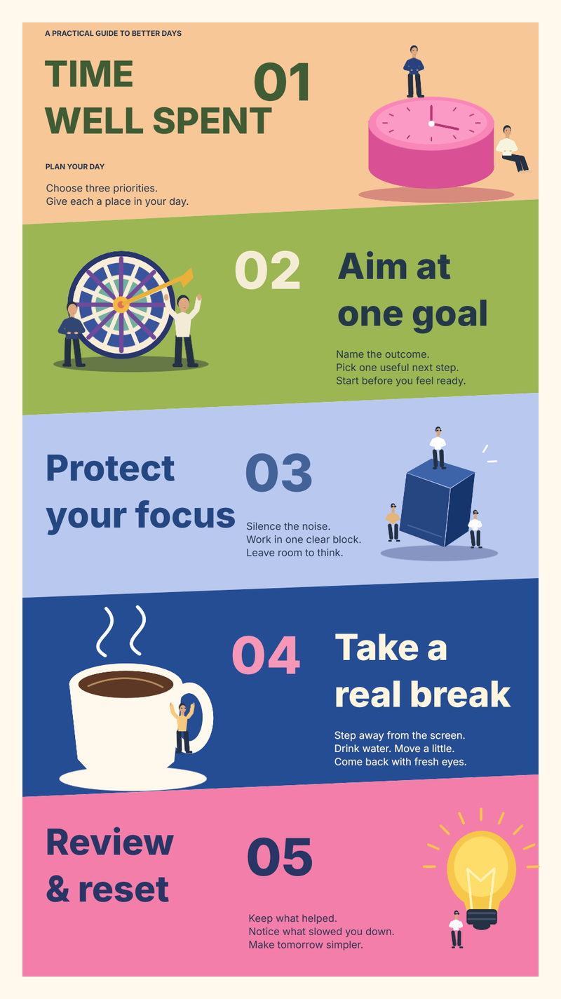 Illustrated Time Management template preview