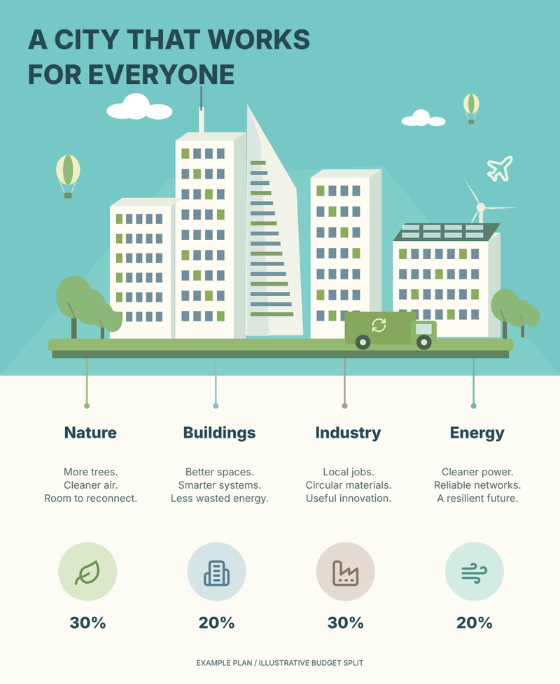 Sustainable City Explainer template preview