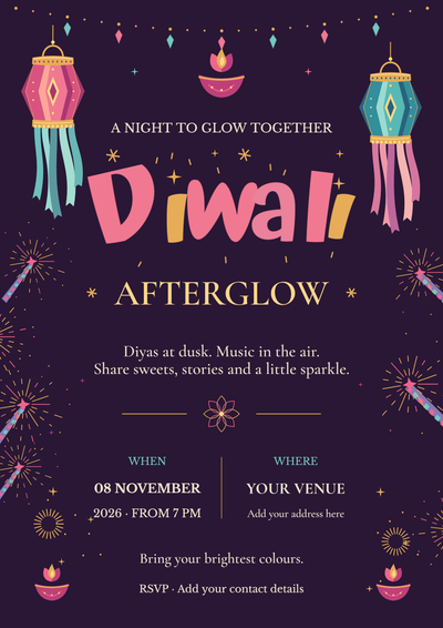 Diwali Afterglow Invitation