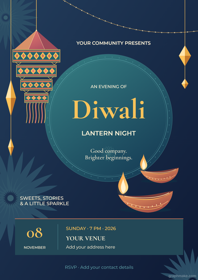 Diwali Lantern Night Invitation